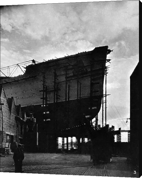 R. M. S. Queen Mary under construction, Clydebank, 1934