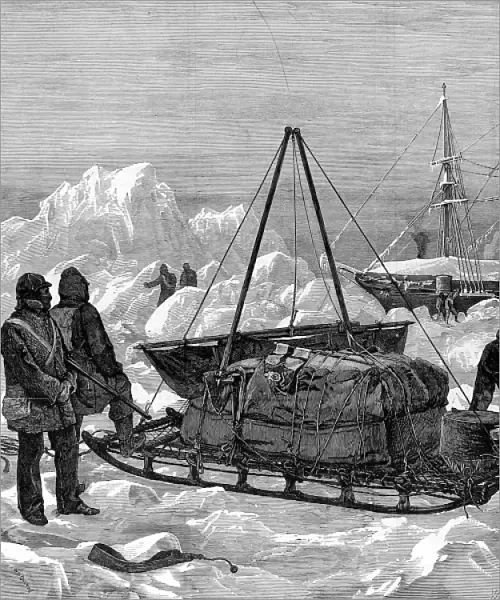 Starting a Sledge Journey, British Arctic Expedition, 1875-1