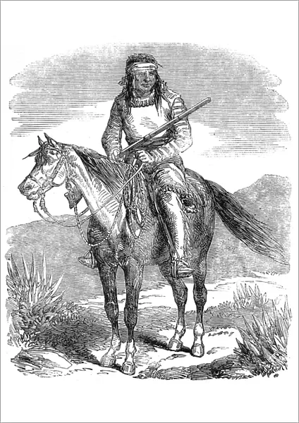 Warrior of the native American Indian Tribe, the Lipan, c. 18