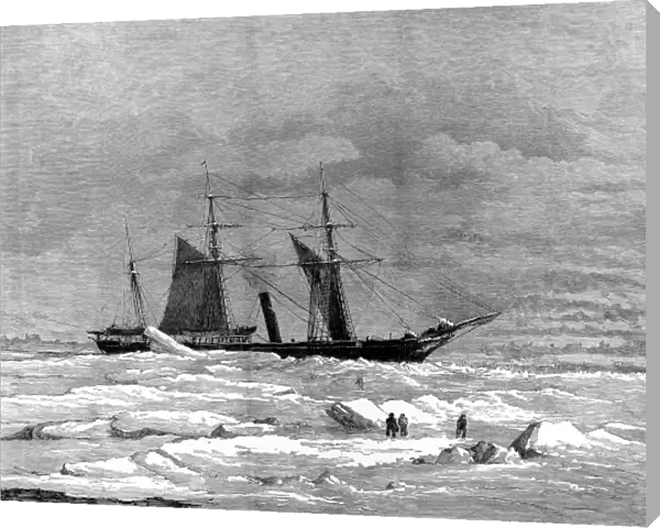 The Pandora in Peels Strait, 1875