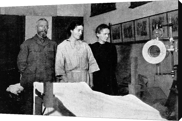 Madame Curie visiting a war hospital