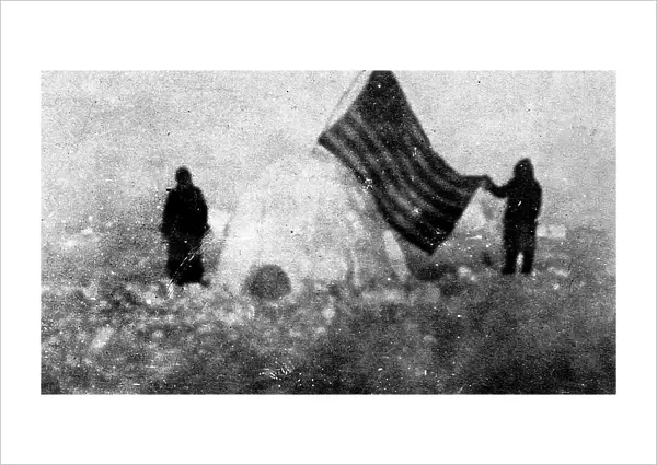 The Cook Polar Expedition at the North Pole, 1908