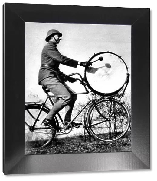 Dutch Bicycle-Mounted Bandsman, 1937