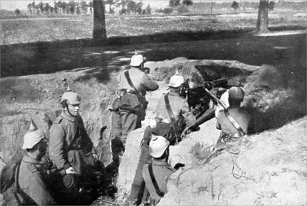 German trenches at the front