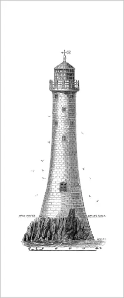 The Bishop Rock Lighthouse, Scilly Isles, 1858