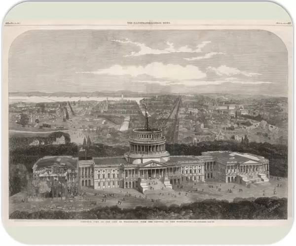 Aerial view of the Capitol, Washington, 1861