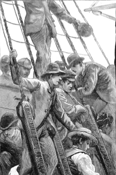Emigrant Ship leaving a British Quayside, 1887
