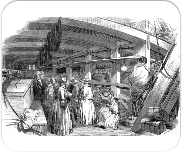 Between Decks on an Emigrant Ship, 1850