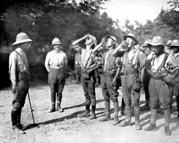 British soldiers on Quinine parade