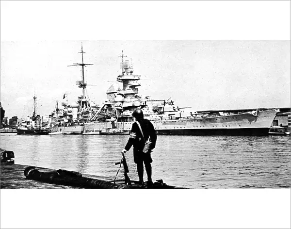 Prinz Eugen in Copenhagen Harbour; Second World War, 1945