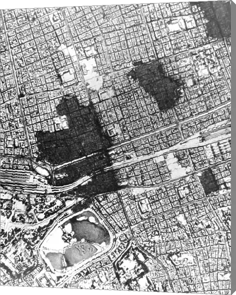 Aerial View of Tokyo, Japan, Second World War, 1945