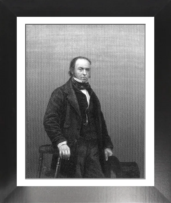 Framed Print : Isambard Kingdom Brunel Engraved Print, c. 1855