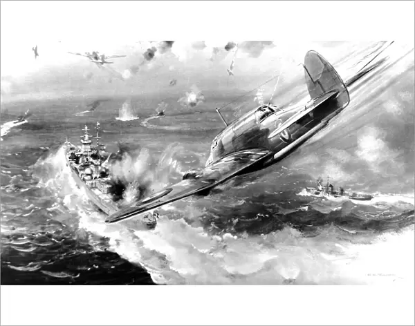 RAF Beauforts attacking the Battle-cruiser Scharnhorst
