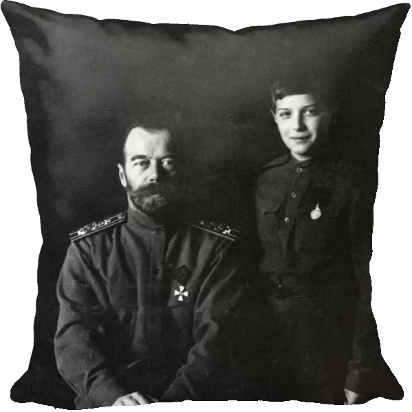 Tsar Nicholas II and Tserarevich Alexei of Russia, c. 1914