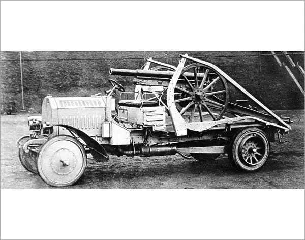 The German use of motor traction for field artillery: A specially designed car for conveying a light
