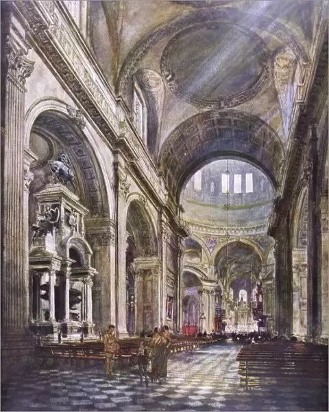 The Nave of St. Pauls Cathedral, London, 1918