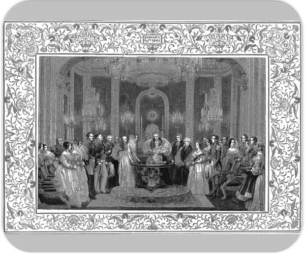 Christening of the Princess Royal in the throne room of Buck