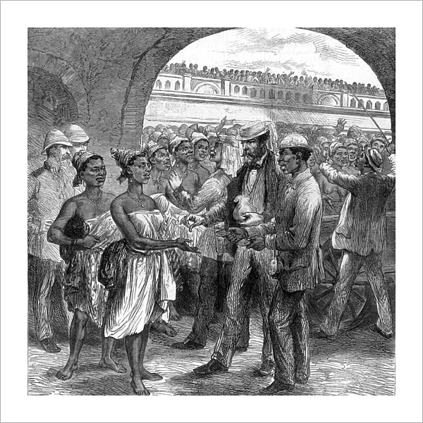 The Ashanti War (1873-74) - paying woman porters