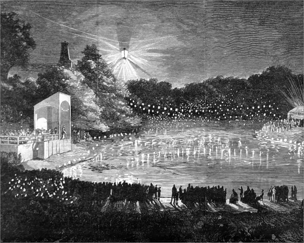 Electric Lighting at Alexandra Palace Lakes, 1880