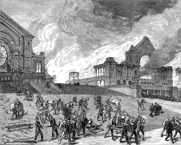 The Burning of the Alexandra Palace, London, 1873