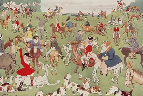 A Meet Of The Foulvale Dudhounds. by H. M. Bateman