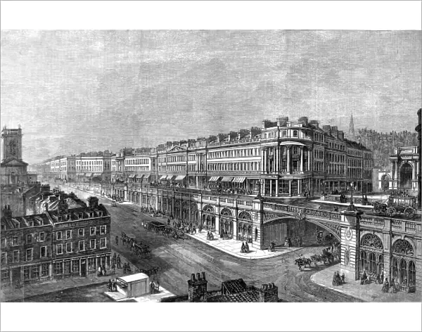 Proposal for a viaduct in Holborn, London, 1861