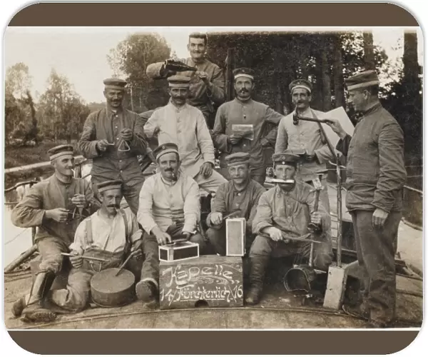 German troops with homemade instruments