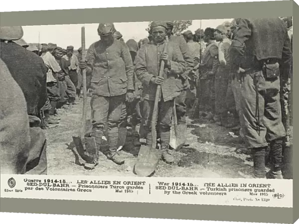Dardanelles - Turkish prisoners guarded by Greek Troops