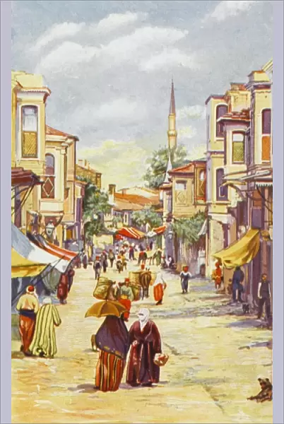 Constantinople - A Street scene in Uskudar
