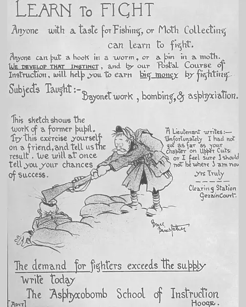 Recruitment poster parody WWI