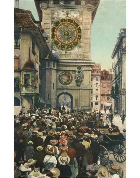 Switzerland - Watching Clock strike midday - Berne
