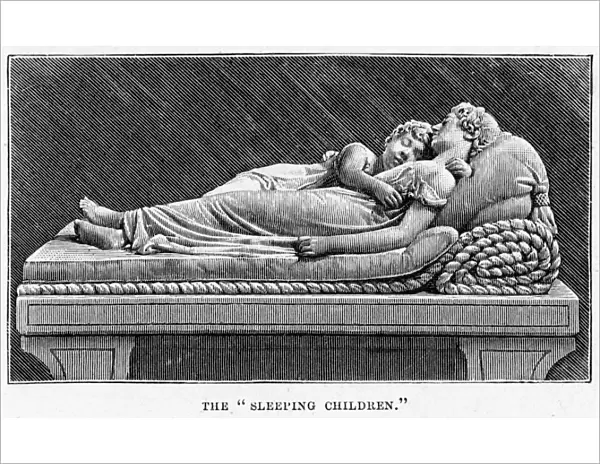 Lichfield. Effigy known as The Sleeping Children in the cathedral of Lichfield