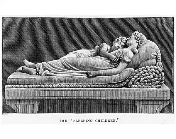 Lichfield. Effigy known as The Sleeping Children in the cathedral of Lichfield