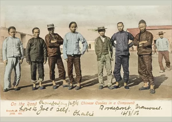 South Africa - Transvaal - Chinese Coolies in a Compound