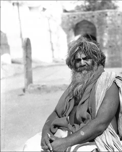 Indian Holy Man at Varanasi - River Ganges