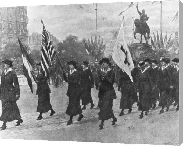 American nurses in procession