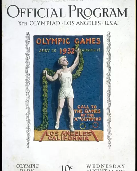 Official Programme for the 1932 Olympic Games in Los Angeles