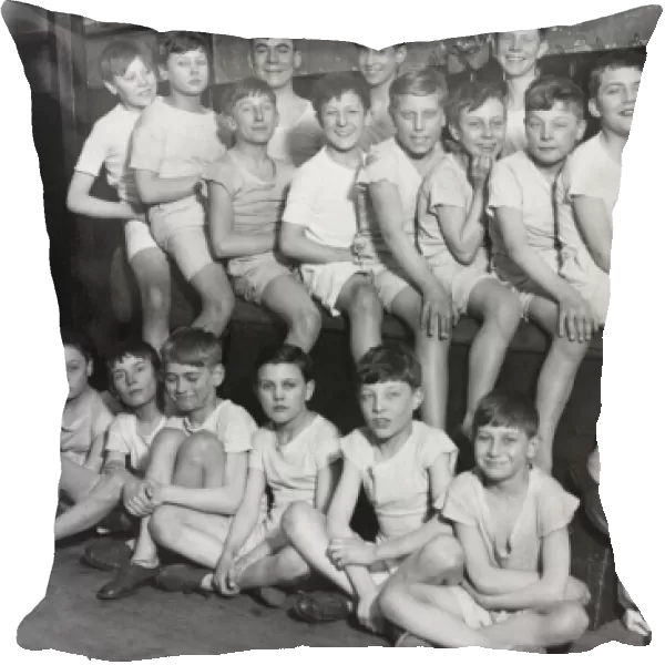 Boys Club gym class group photograph 1933