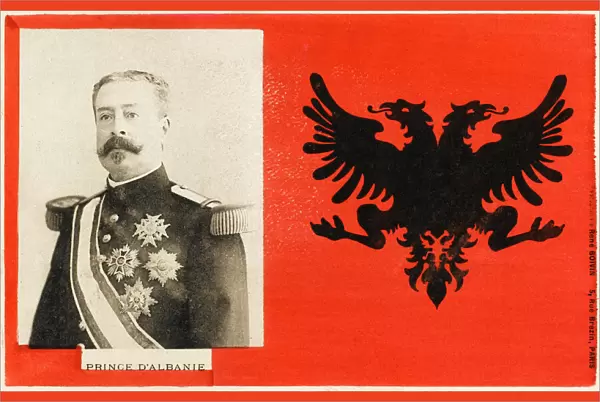 Albania - The Prince of Albania with Albanian Flag