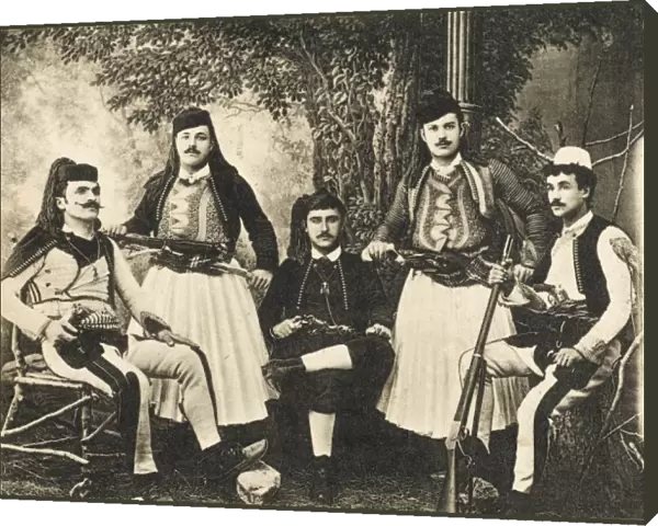 Shkoder Ottoman army volunteers in traditional costume