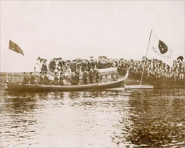 King Edward VII on the Royal Barge