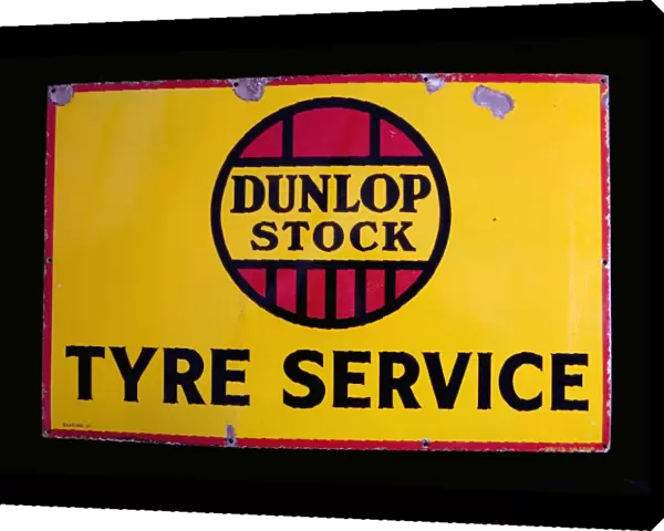 Enamel sign for Dunlop Tyre Service