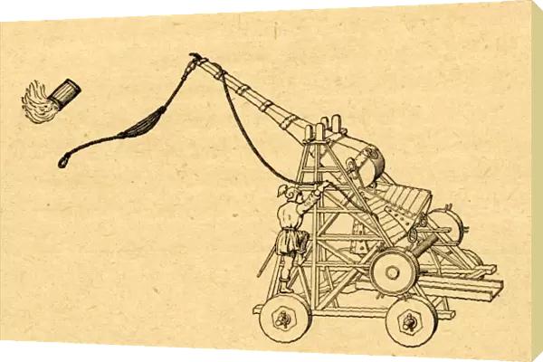 Trebuchet. A Trebuchet siege engine from the 16th century