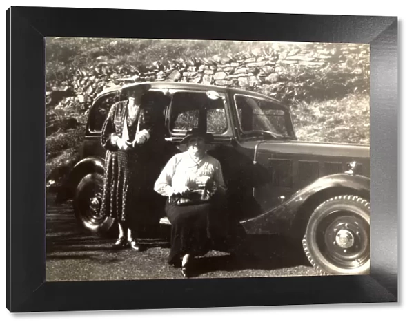 Two ladies and their Armstrong Siddeley car
