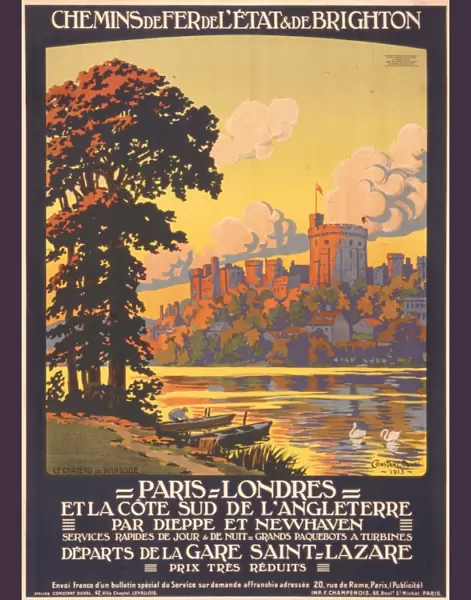 Poster advertising French railways to London