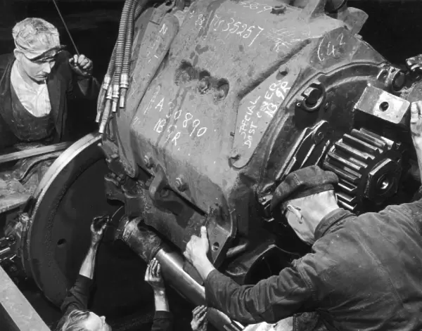 Installing an engine for a diesel locomotive