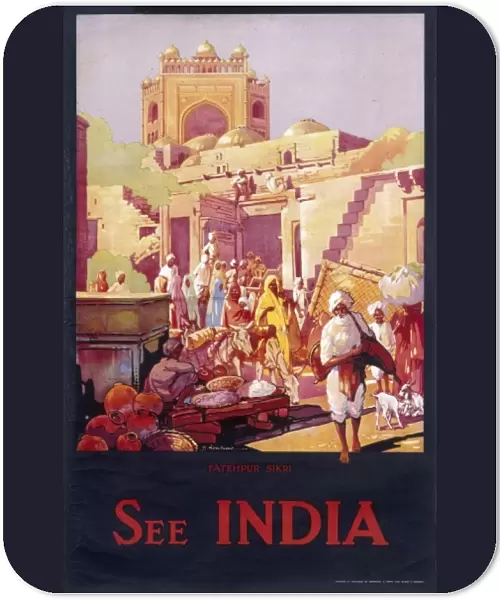 Poster advertising Fatehpur Sikri, India