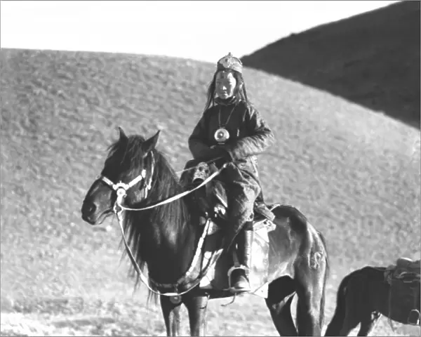 Horse and rider, Kashgar, western China