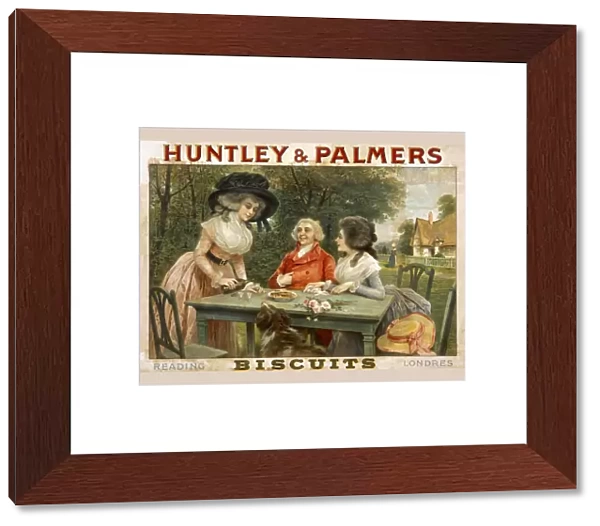 Poster advertising Huntley & Palmers biscuits