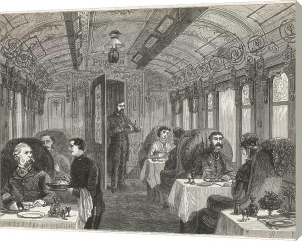 Dining car on the Great Northern Railway